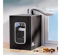 Boîtier pour imprimante 3D avec kit de ventilation, tente anti-poussière, lumière LED, extracteur de fumée, thermomètre/hygromètre, 55 x 65 x 78 cm