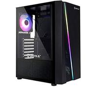 Boîtier pour Ordinateur ATX - UNYKACH - GLAYZE - Noir - Panneau en Verre Trempé - Ventilateur RGB 120 mm