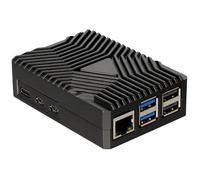 Joy-it RB-AlucaseP5-09 Boîtier pour ordinateur monocarte Convient pour (kits de développement): Raspberry Pi® avec refroidisseur passif noir