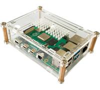 Boîtier pour ordinateur monocarte Joy-it rb-casep4+01 convient pour: Raspberry Pi® 4 B transparent 1 pc(s)