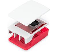 Raspberry Pi® Boîtier pour ordinateur monocarte convient pour: Raspberry Pi® 5 B rouge, blanc