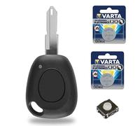 Boitier pour Télécommande 1 Bouton Plip Compatible avec Coque de Clé Renault Espace + 1 Switch+ 2 Piles CR2016 - Kit iRace Keys®