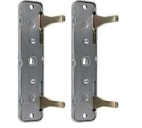 Boîtier pour tringle à larder map massard, n°9, boîtier 380 mm, Crémone pour tringles à larder, Boîtier avec doigts de longueur 25 ou 38 mm, Livrée avec gâches 47 et guides 48. (Lot de 2)