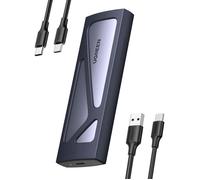 Boîtier pour UGREEN SSD M.2 NVMe USB 3.2 Gen 2 (10 Gbps) - Compatible iPhone 17 Pro Max, Mac, PC, PS5, Xbox - 2 câbles inclus
