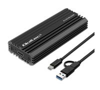 Boîtier Qoltec | Baie SSD NV2270 M.2 | SATA | NVMe | USB-C | 2 To