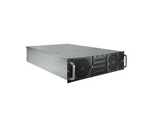 Boîtier rack Inter-Tech 3U-30765 noir pour serveur 3U avec 2x ventilateurs 120 mm avant et 2x 60 mm arrière, support ATX, compatibilité disques 2.5" et 3.5", dimensions 481x685x134 mm