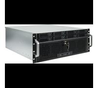 Boîtier rack Inter-Tech 4U-4708 noir pour serveur 4U avec 4 ventilateurs 80 mm avant, 2 ventilateurs 80 mm arrière, support ATX/PS2, compatibilité disques 2.5"/3.5", dimensions 481x515x175 mm (réf. 88
