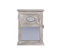 OUT OF THE BLUE Boîtier Range-clés en bois avec miroir - 26.5 x 20 x 6 cm BEIGE G