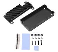 Boîtier Raspberry 2 W en alliage d'aluminium noir, protection renforcée et dissipation thermique efficace - Design compact et facile à assembler pour usage mobile et projets DIY