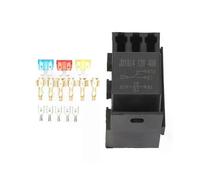 Boîtier relais 12 V CC 40 A avec porte-lames en ABS résistant à la chaleur et 11 cosses à fourche pour