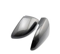 Boîtier rétroviseur 2PCS Side Car Mirror Covers Caps Pour Golf 6 Pour GTI 6 6 R MK6 R20 Pour Touran Paire Aile Rétroviseur Cas Couverture Garniture Cap Noir Coque rétroviseur(09)