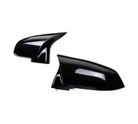 Boîtier Rétroviseur Coque Lot de 2 Coques de rétroviseur en Carbone Noir pour BMW Série 1 2 3 4 XM 220i 328i 420i F20 F21 F22 F23 F30 F32 F33 F36 pour X1 Couvercle Rétroviseur(Bright Black)