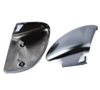 boîtier rétroviseur Lot De 2 Coques Chromées Mates Pour VW Pour Passat CC B7 Pour Scirocco Pour Jetta MK6 Pour Beetle Silver Cover 2010-2014 couvercle d'aile latérale(With hole)