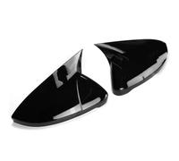 boîtier rétroviseur Lot De 2 Coques De Rétroviseurs Brillantes Pour VW Pour Jetta MK7 SE SEL Pour GLI 2019-2022 couvercle d'aile latérale(Gloss Black)