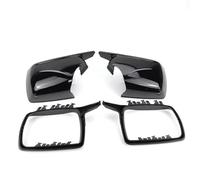 boîtier rétroviseur Lot De 2 Coques De Rétroviseurs M Look 2024 Pour BMW Pour X5 E53 2000-2006 Noir Brillant couvercle d'aile latérale