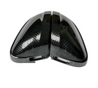 boîtier rétroviseur Lot De 2 Coques Rétroviseurs Latéraux Carbone/noir Pour VW Pour Golf MK8 8 Pour GTD Pour GTI R ID3 2020 2021 2025 couvercle d'aile latérale(Carbon with holes)