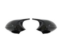Boîtier Rétroviseur Voiture,Couvercle de rétrovis Couvercle de rétroviseur en fibre de carbone M3 M adapté à la série BMW 1 3 E81 E82 E87 E88 E90 E91 E92 E93.(ABS Black)