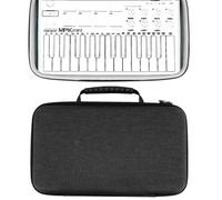 Boîtier Rigide Geekria Compatible avec Akai Professional MPK Mini MK3, Pad Batterie MIDI USB Ultra-Portable 25 Touches et Housse de Protection pour contrôleur Clavier (Gris foncé)