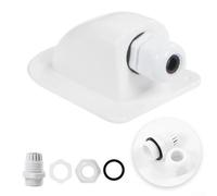 Boîtier rond montable pour câblage de panneau solaire sur camping-cars, véhicules, bateaux et dépendances avec stabilité durable des couleurs (noir)