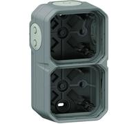 boitier saillie - 2 postes - horizontal ou vertical - gris - legrand plexo 069672l