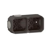 boitier saillie - 2 postes - horizontal ou vertical - anthracite - legrand plexo 069602l