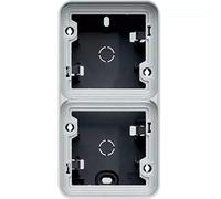 Hager Boîte saillie vide Cubyko double verticale 2P IP55 composable gris