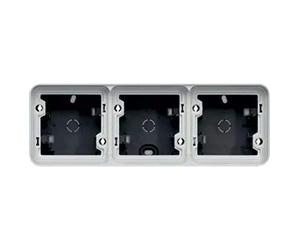 boitier saillie 3 postes horizontaux hager cubyko composable gris