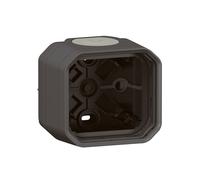 Boîtier saillie étanche Plexo 1 poste avec 2 embouts à membrane et 1 entrée - Anthracite - LEGRAND - 069601L