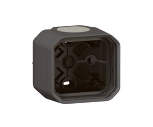 Boîtier saillie étanche Plexo 1 poste avec 2 embouts à membrane et 1 entrée - Anthracite - LEGRAND - 069601L