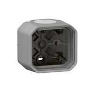Boîtier saillie étanche Plexo 1 poste avec 2 embouts à membrane et 1 entrée - Gris - LEGRAND - 069651L