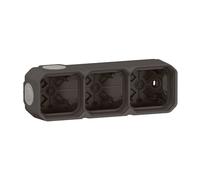 Legrand Boîtier saillie Plexo 069603l – 3 postes, horizontal/vertical, anthracite