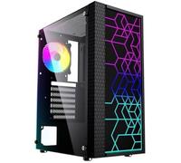 Gembird Fornax 2500 ARGB Gaming Boîtier pour ordinateur ATX, tour midi, rétro-éclairé, noir (CCC-FC-2500)