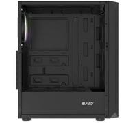 FURY Shobo SH4 Noir : Boîtier PC Midi Tower ATX / micro ATX / Mini-ITX, 2x 3.5", 2x 2.5", fenêtre verre trempé, ventilation 1x 120mm arrière, USB 3.2 Gen 1, RGB.