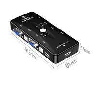 Boîtier séparateur VGA 4 en 1 pour clavier, souris, moniteur, commutateur KVM, USB, compatible HDMI, avec une durabilité et une robustesse suffisantes