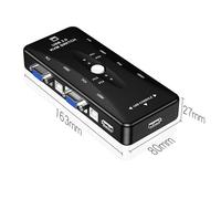 Boîtier séparateur VGA 4 en 1 pour clavier, souris, moniteur, commutateur KVM, USB, compatible HDMI, avec une durabilité et une robustesse suffisantes