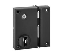 THIRARD - Boitier de serrure verticale en applique double entrée à fouillot pour entrée, axe 45mm, droite, 75x130mm, noir