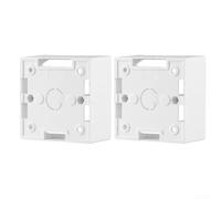 Boîtier simple pour boîtier monté conçu pour une utilisation Ethernet Backbox avec plaque murale pour façades offrant un acheminement des câbles soigné et un boîtier de prise réseau sécurisé (blanc)