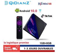Boîtier Smart TV H96MINI V8 Android 10 RK3228A 1 go 8 go Wifi 2.4Ghz Google Play Youtube 4K lecteur multimédia décodeur