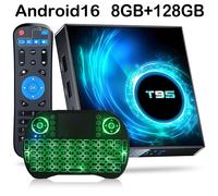 Boîtier Smart TV T95 Plus HD 6K, Android 16, Allwinner H616, 4 Go/64 Go/2026 Go, décodeur PK X96Max Plus/H96, lecteur multimédia avec WiFi pour touristes, 128 4G 64G Voice Remot
