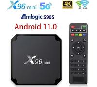 Boîtier Smart TV - Velunor - X96 Mini - Android 11 - 2 Go RAM - 16 Go Stockage - 4K HDR