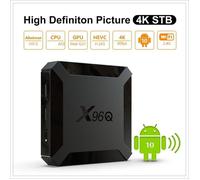 Boîtier Smart TV X96Q Android 10, Allwinner H313 Quad Core, 2 go 16 go, Wifi 2.4 ghz, récepteur multimédia 4K, décodeur Android