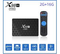 Boîtier Smart TV X98H Pro, Android 12, 2G+16G, Quad Core, 4K, lecteur multimédia, décodeur, avec WIFI 2.4/5G, Bt5.0