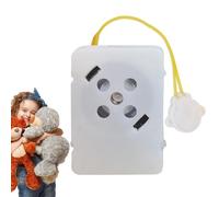 Boîtier sonore en peluche - Enregistreur de 3,4 cm Jouet à un bouton | Accessoire générateur de mécanismes sonores | Lecteur rechargeable vocal pour poupées bricolage | Module de réenregistrement