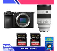 Boitier Sony A6700 + FE 70-200mm f/4 Macro G OSS II + 2 SanDisk 64GB Extreme PRO UHS-II SDXC 300 MB/s + Ebook 'Devenez Un Super Photographe