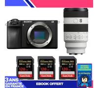 Boitier Sony A6700 + FE 70-200mm f/4 Macro G OSS II + 3 SanDisk 128GB Extreme PRO UHS-II SDXC 300 MB/s + Ebook 'Devenez Un Super Photographe