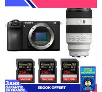 Boitier Sony A6700 + FE 70-200mm f/4 Macro G OSS II + 3 SanDisk 256GB Extreme PRO UHS-II SDXC 300 MB/s + Ebook 'Devenez Un Super Photographe