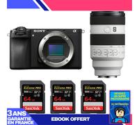 Boitier Sony A6700 + FE 70-200mm f/4 Macro G OSS II + 3 SanDisk 64GB Extreme PRO UHS-II SDXC 300 MB/s + Ebook 'Devenez Un Super Photographe