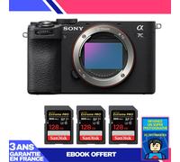 Boitier Sony A7C II Noir + 3 SanDisk 128GB Extreme PRO UHS-II SDXC 300 MB/s + Ebook 'Devenez Un Super Photographe