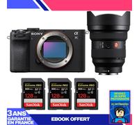 Boitier Sony A7C II Noir + FE 12-24mm f/2.8 GM + 3 SanDisk 128GB Extreme PRO UHS-II SDXC 300 MB/s + Ebook 'Devenez Un Super Photographe