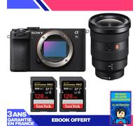 Boitier Sony A7C II Noir + FE 16-35mm f/2.8 GM + 2 SanDisk 128GB Extreme PRO UHS-II SDXC 300 MB/s + Ebook 'Devenez Un Super Photographe